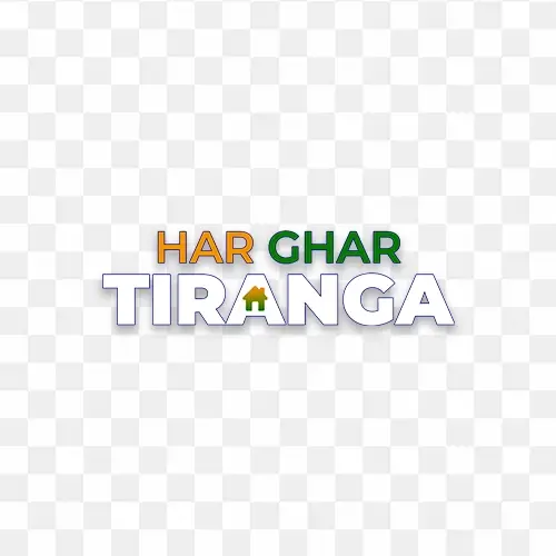 Har ghar tiranga text png graphics